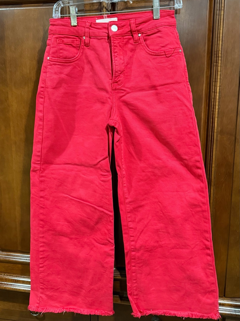Wide-Leg Women's Jeans in Bright Red